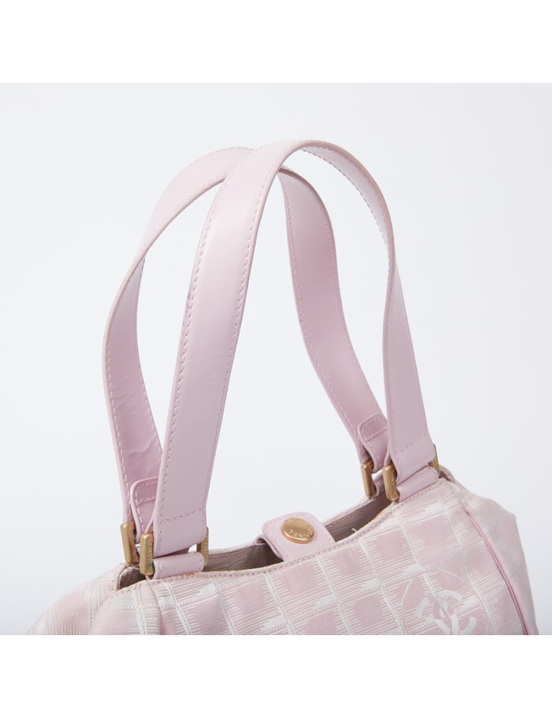 Sac Chanel en toile monogram rose