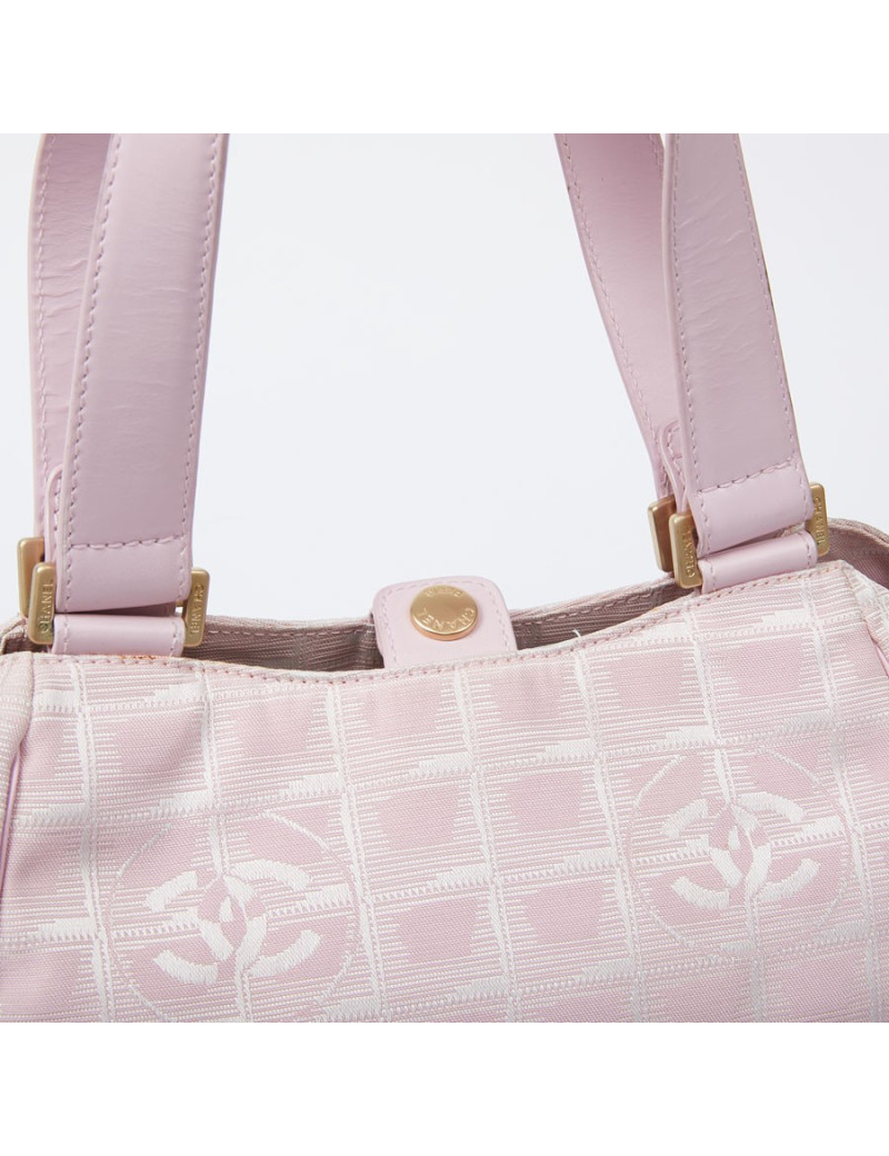 Sac Chanel en toile monogram rose