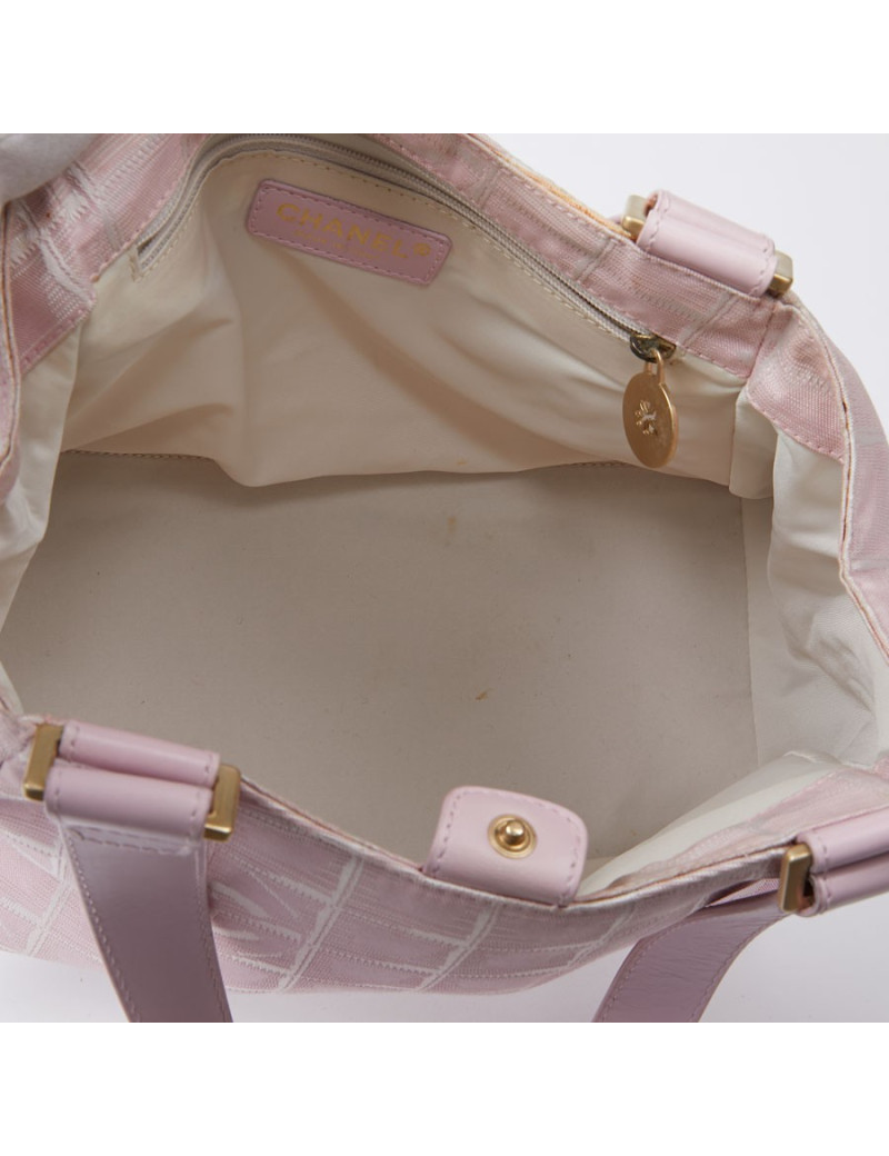 Sac Chanel en toile monogram rose