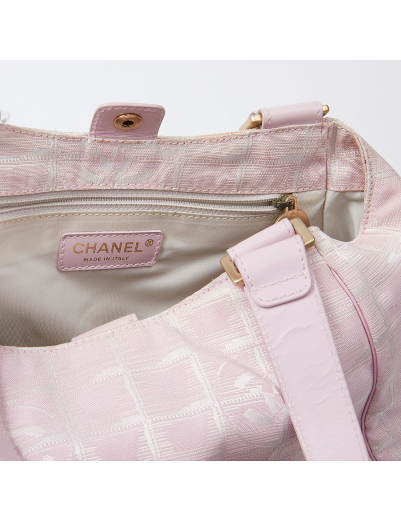 Sac Chanel en toile monogram rose