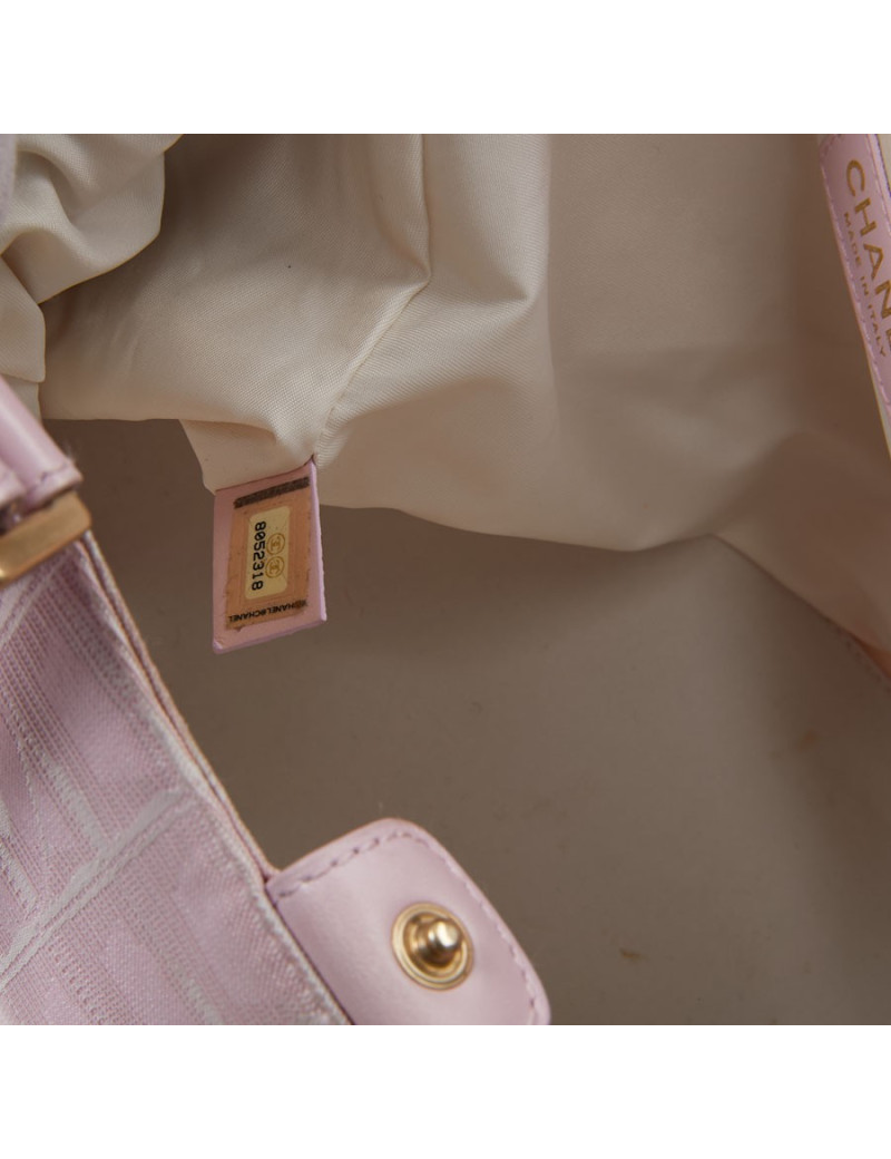 Sac Chanel en toile monogram rose