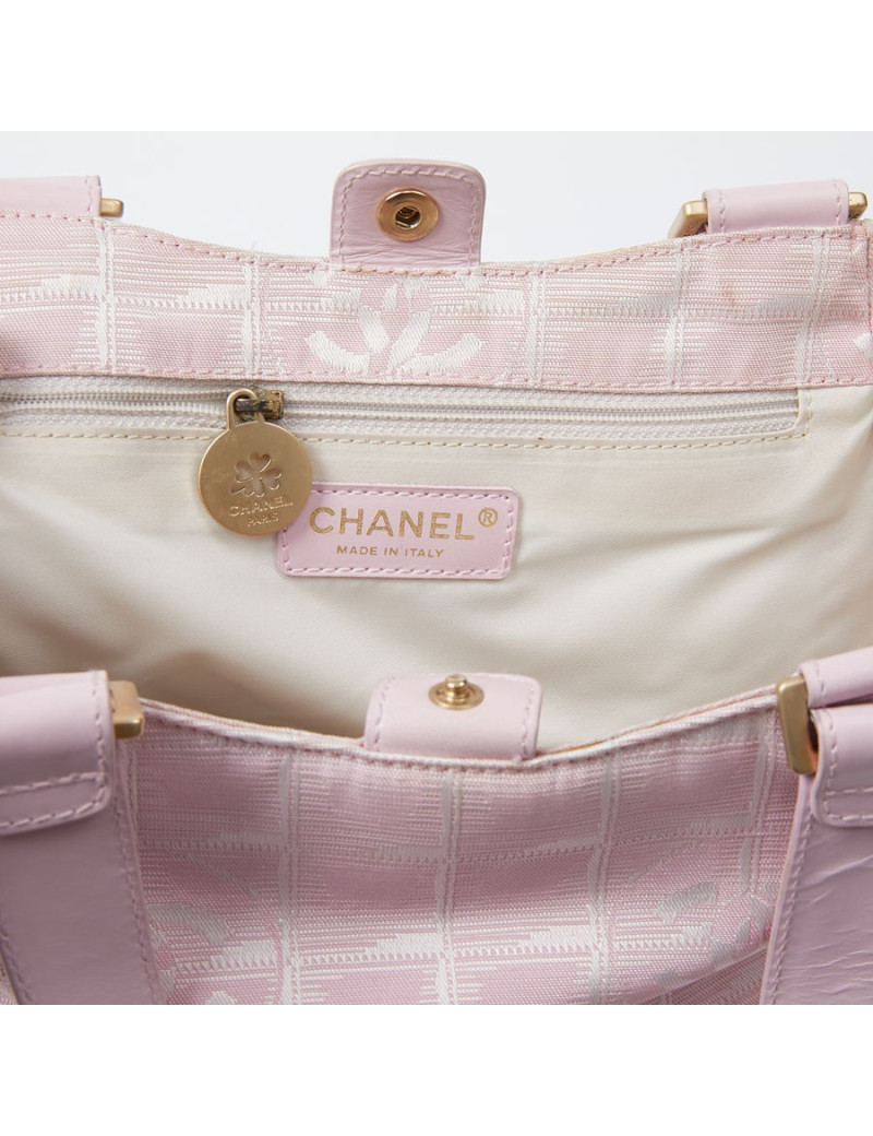 Sac Chanel en toile monogram rose