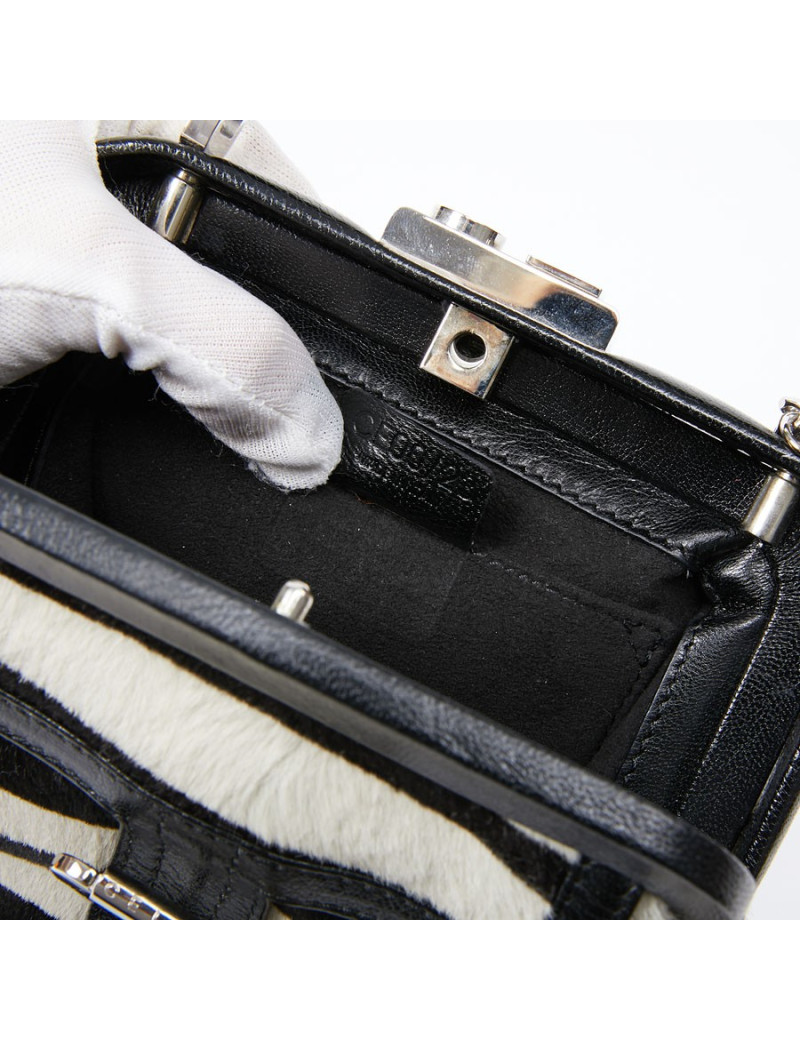 Mini sac CELINE en chèvre façon zèbre 
