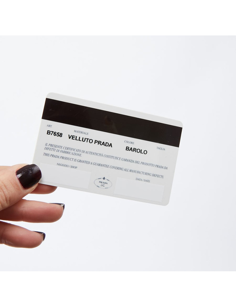 Sac PRADA velours rouge Cardinal