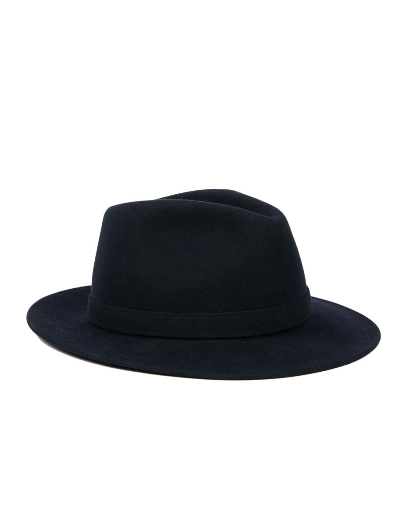 Chapeau T 60 HERMES feutrine bleu 