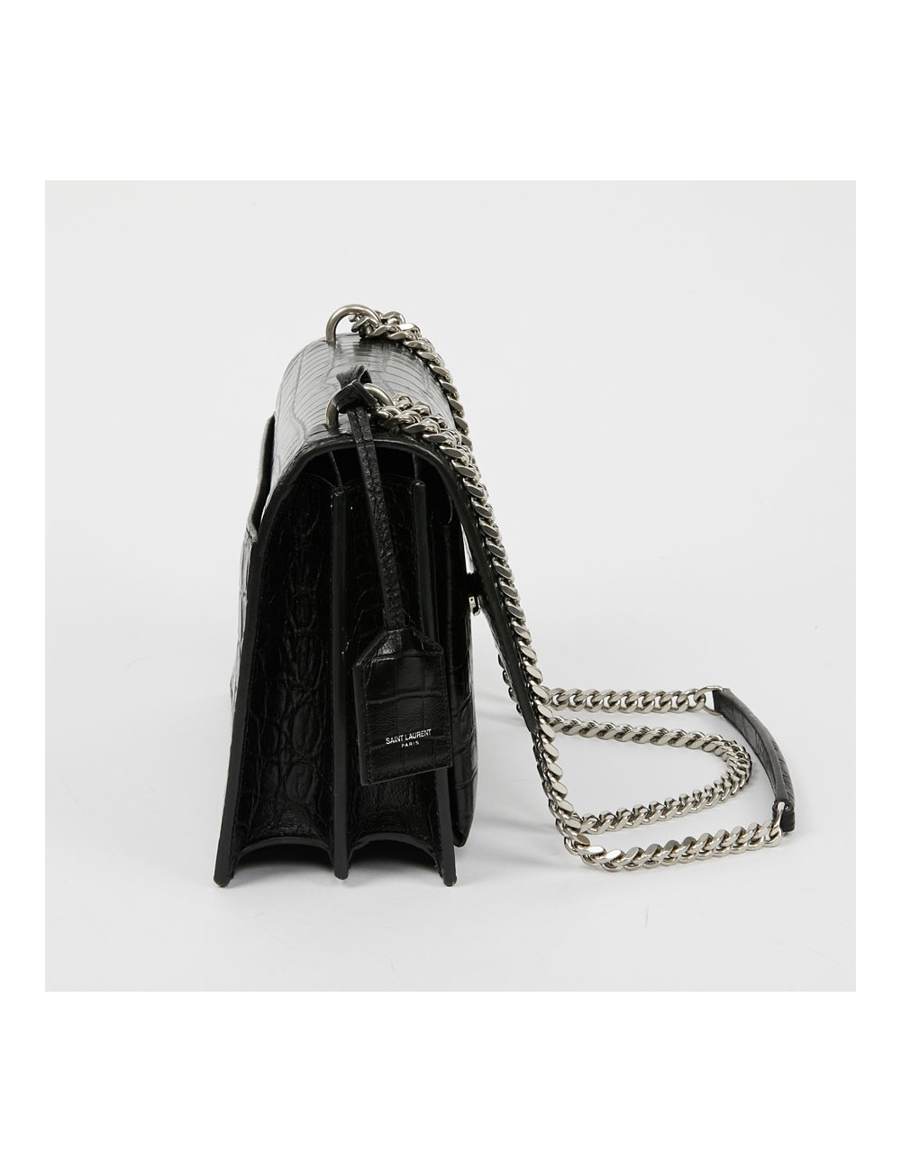 Sac Sunset medium YSL cuir embossé crocodile