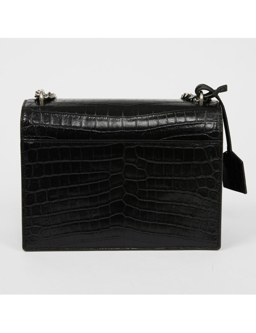 Sac Sunset medium YSL cuir embossé crocodile