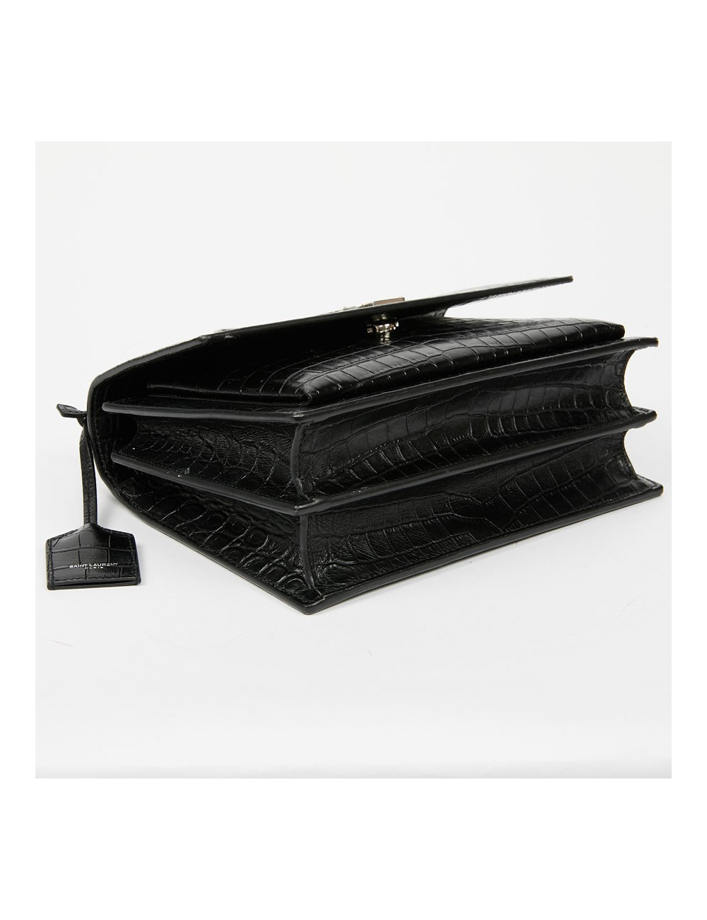 Sac Sunset medium YSL cuir embossé crocodile