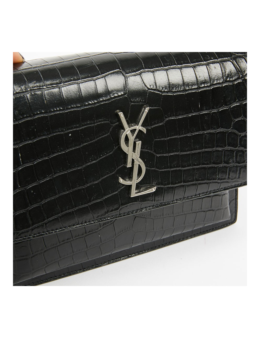 Sac Sunset medium YSL cuir embossé crocodile