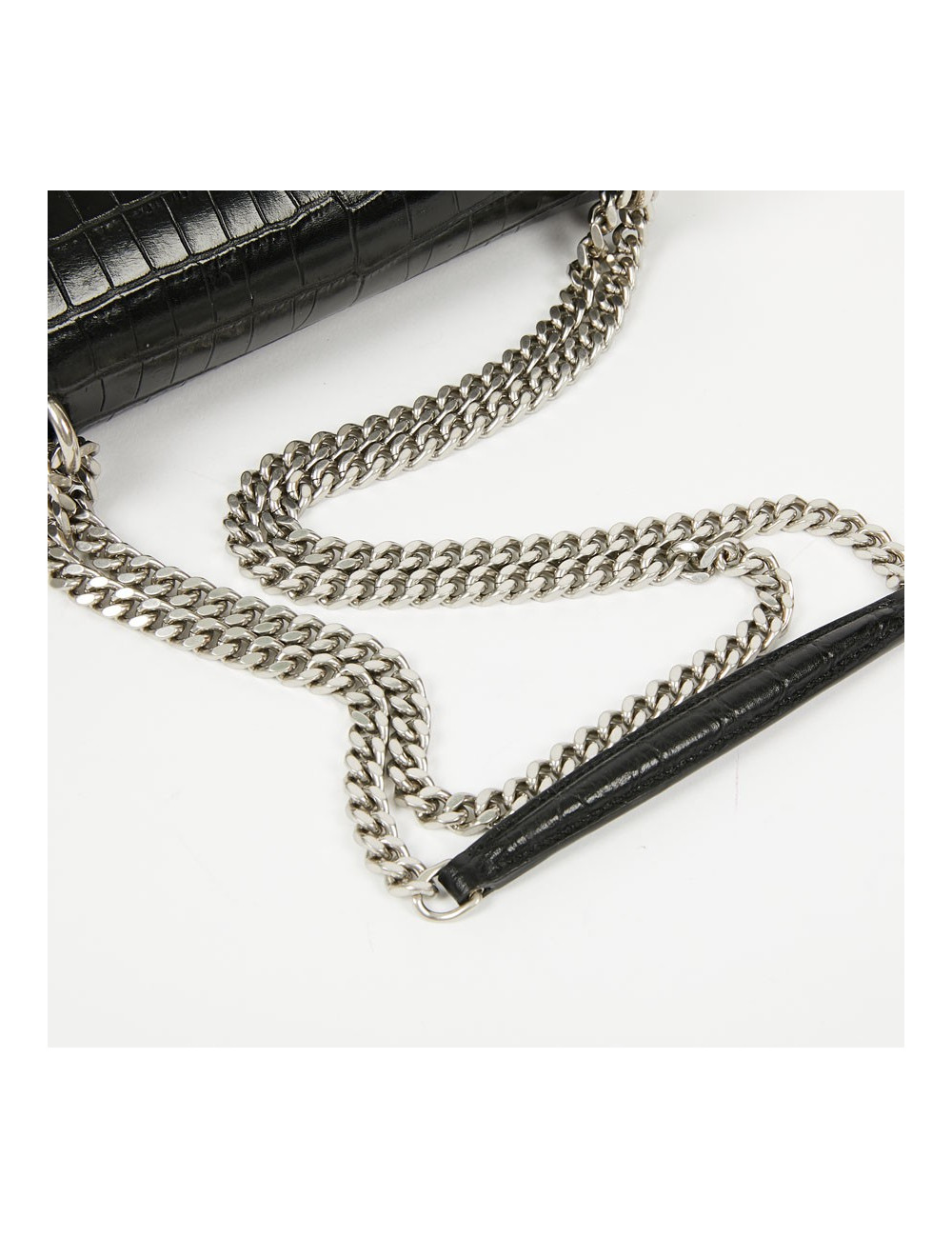 Sac Sunset medium YSL cuir embossé crocodile