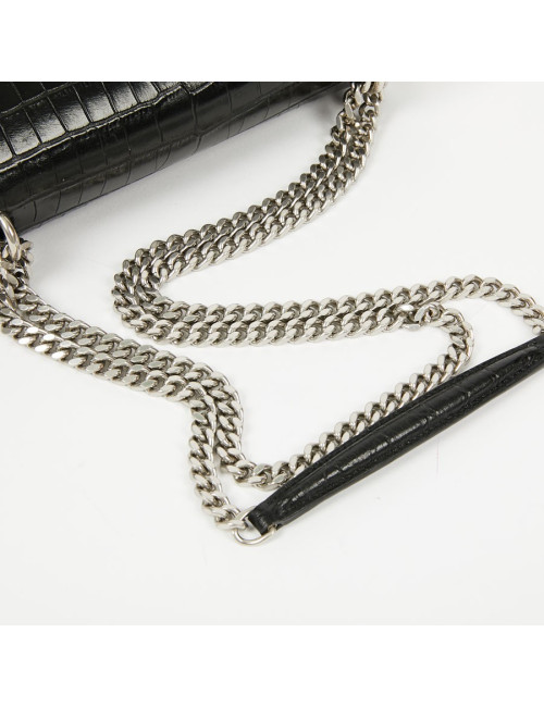 Sac Sunset medium YSL cuir embossé crocodile