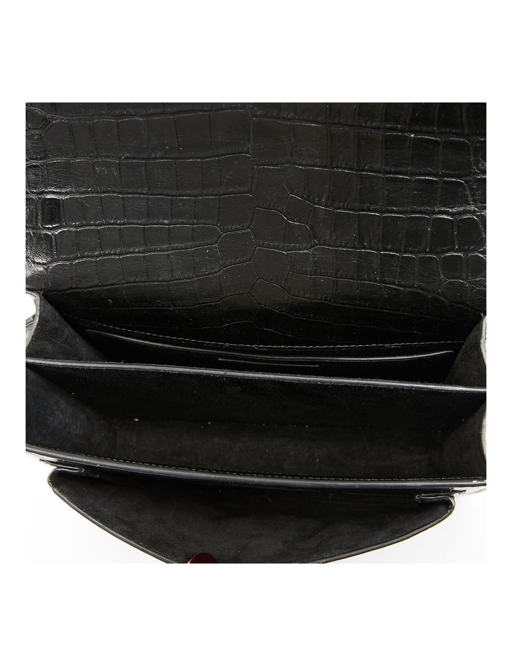 Sac Sunset medium YSL cuir embossé crocodile