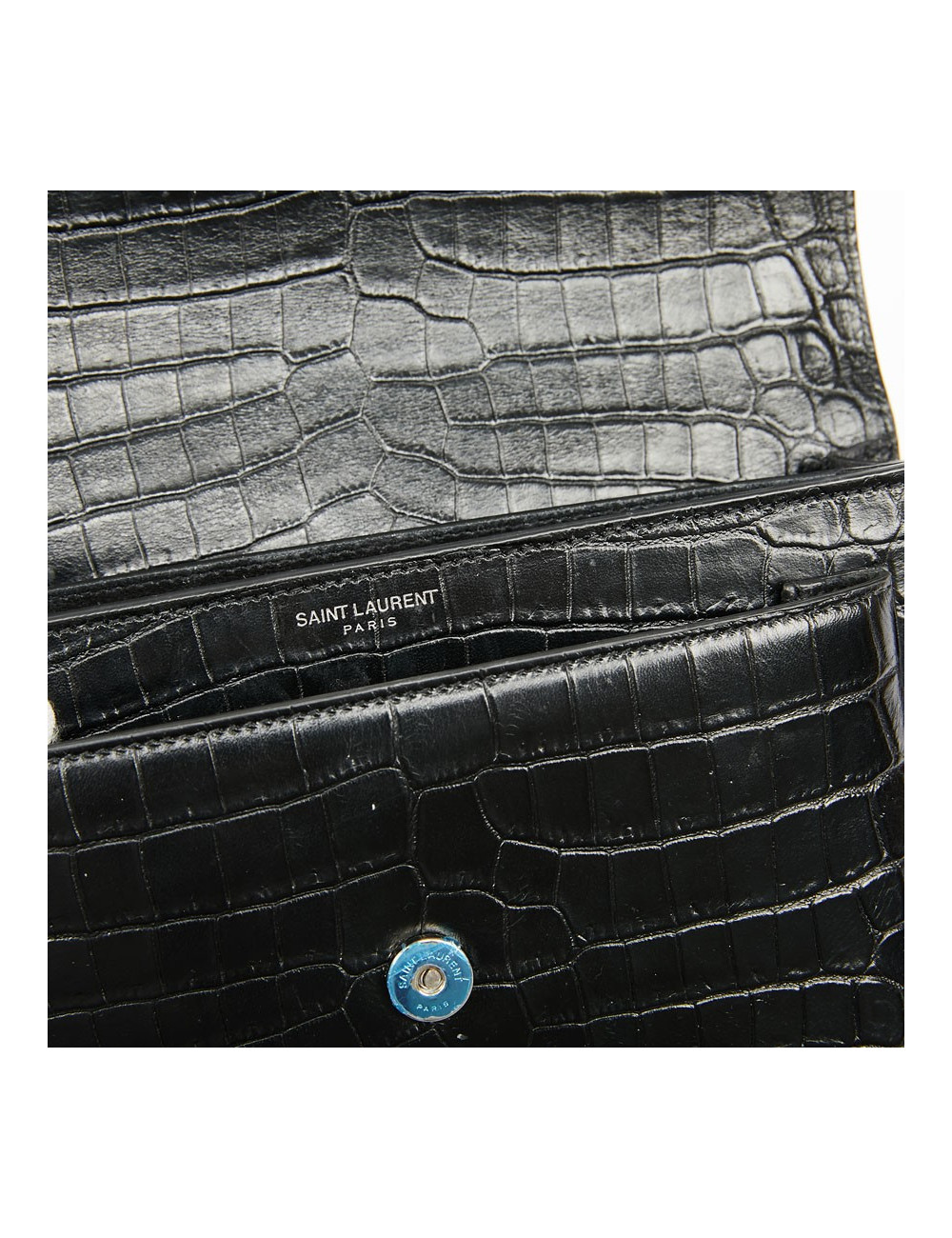 Sac Sunset medium YSL cuir embossé crocodile
