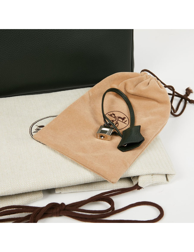 Haut à courroies sac HAC HERMES Togo vert