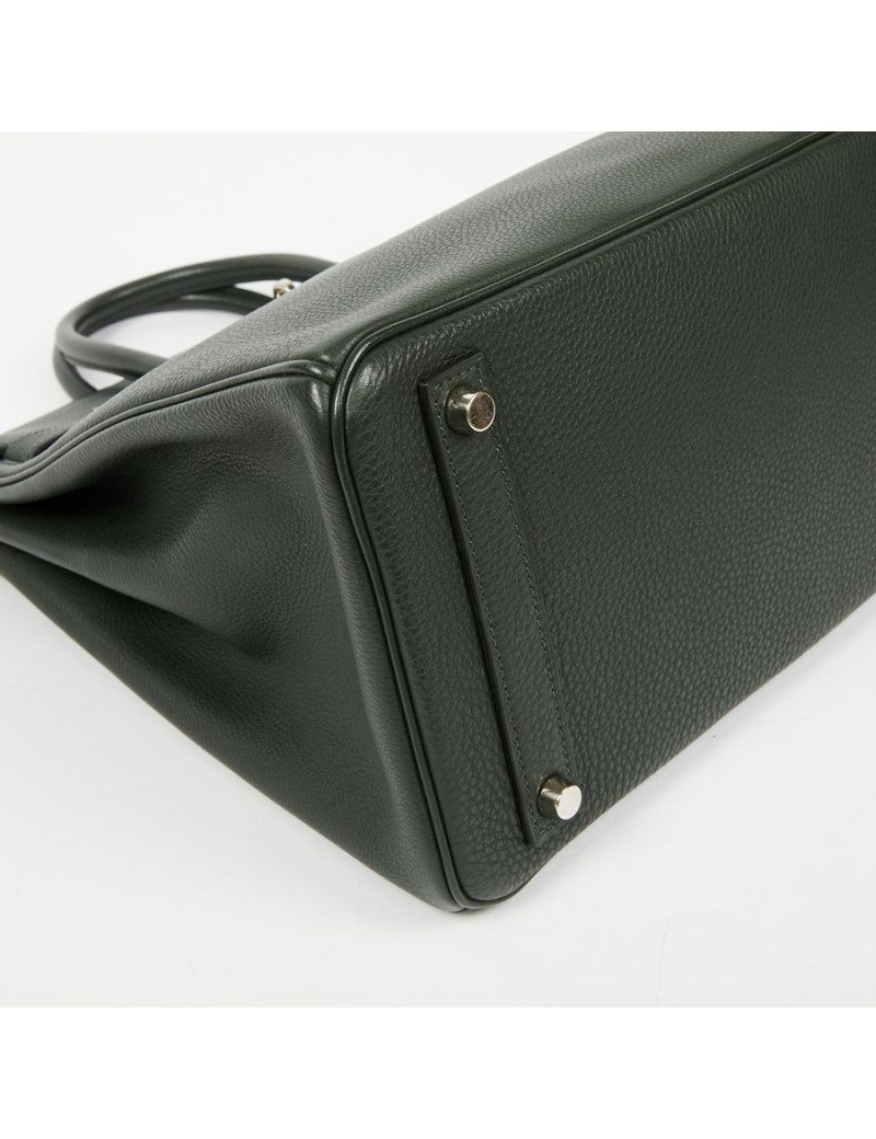 Haut à courroies sac HAC HERMES Togo vert