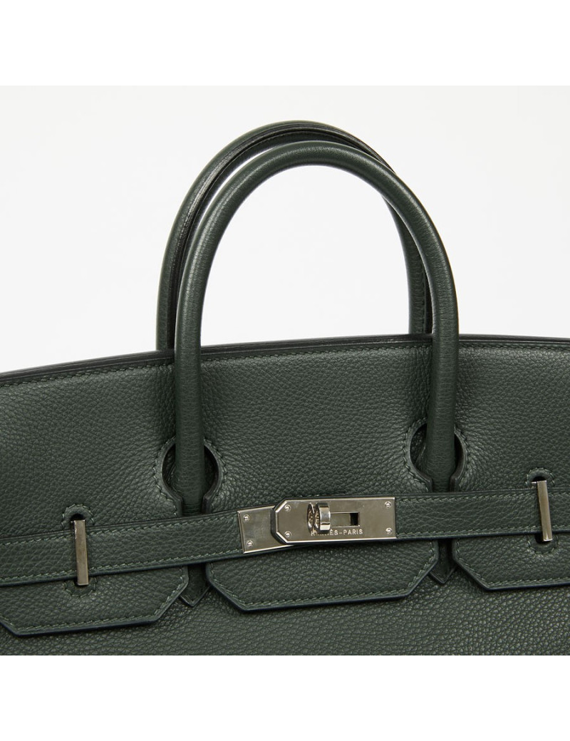 Haut à courroies sac HAC HERMES Togo vert