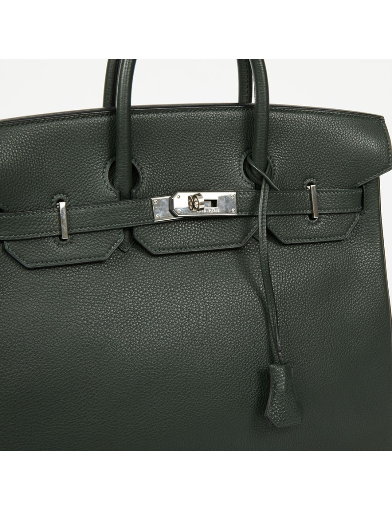 Haut à courroies sac HAC HERMES Togo vert