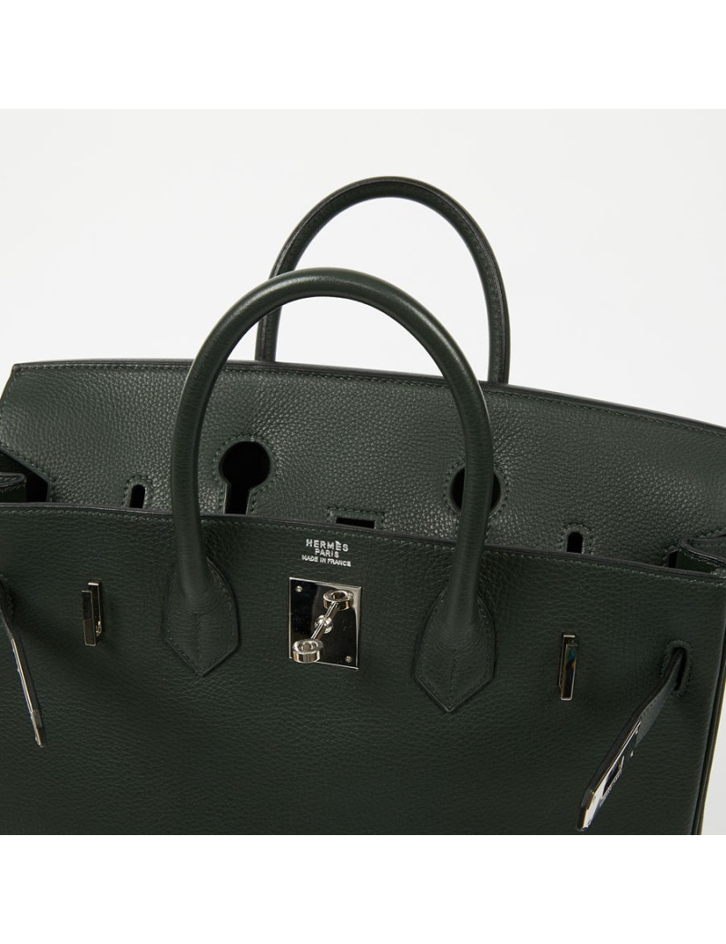 Haut à courroies sac HAC HERMES Togo vert