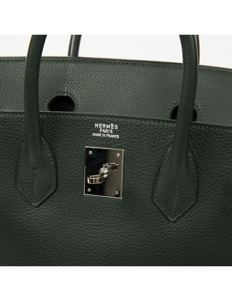 Haut à courroies sac HAC HERMES Togo vert