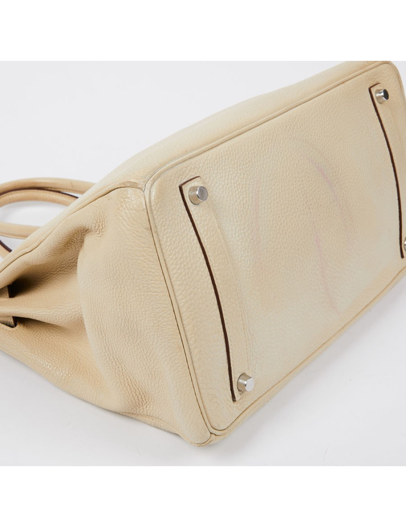 Birkin 40 HERMES cuir craie