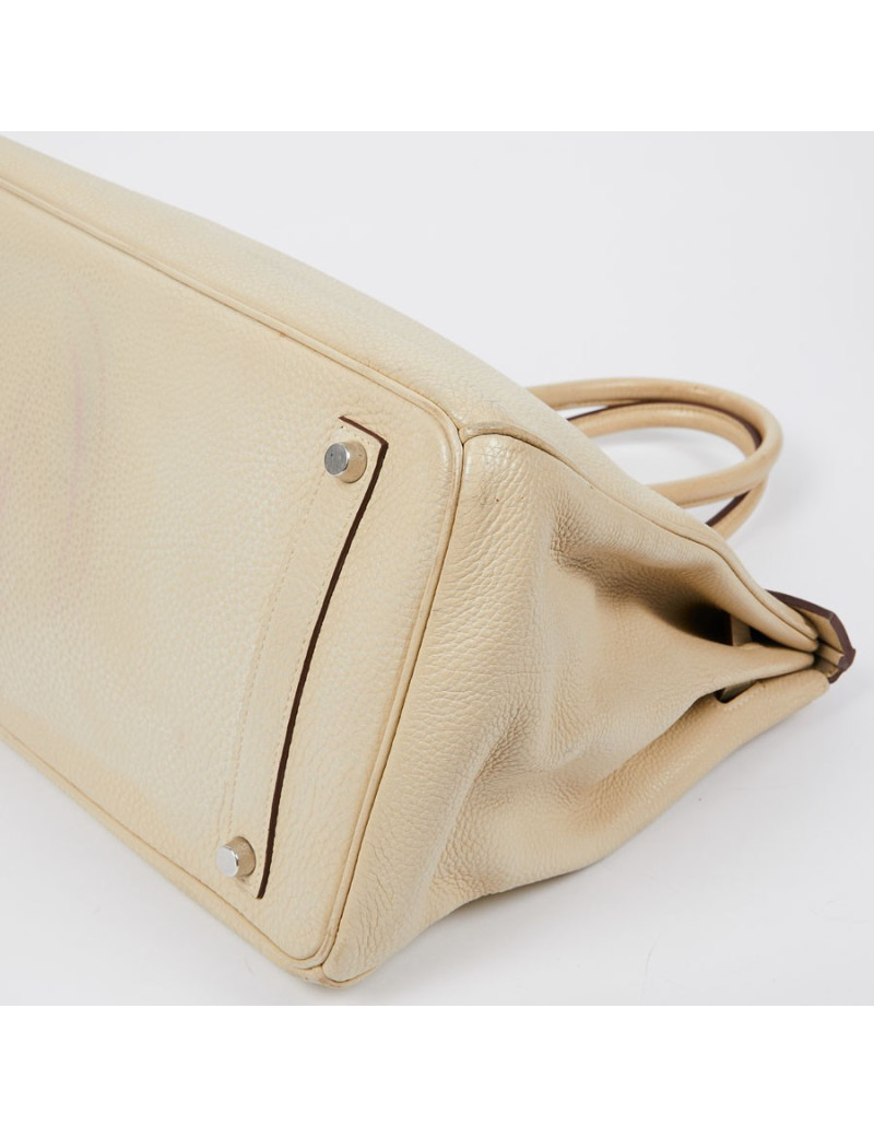 Birkin 40 HERMES cuir craie