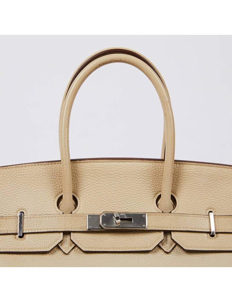 Birkin 40 HERMES cuir craie