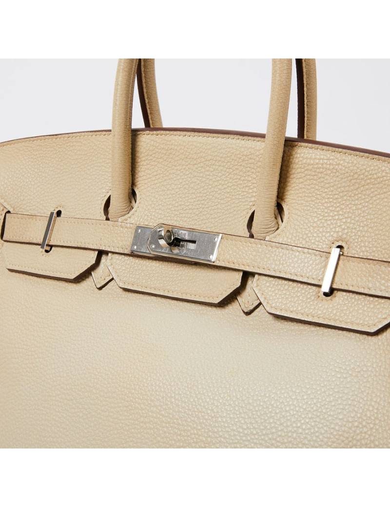 Birkin 40 HERMES cuir craie