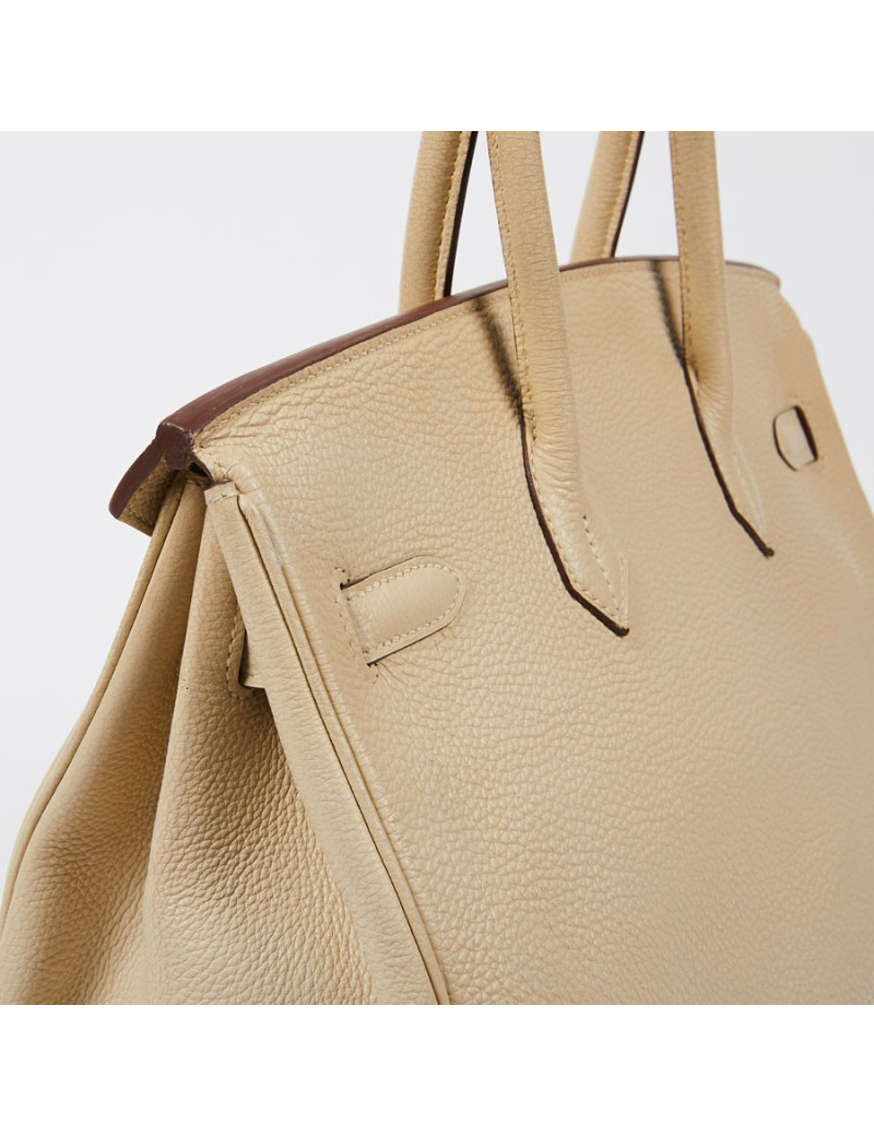 Birkin 40 HERMES cuir craie