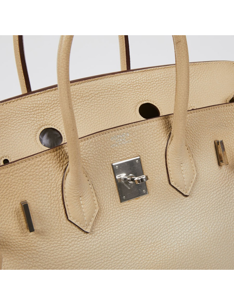 Birkin 40 HERMES cuir craie