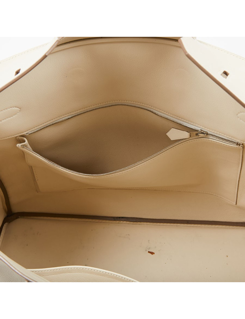 Birkin 40 HERMES cuir craie