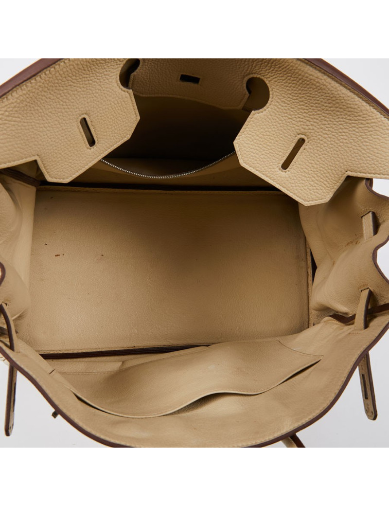 Birkin 40 HERMES cuir craie