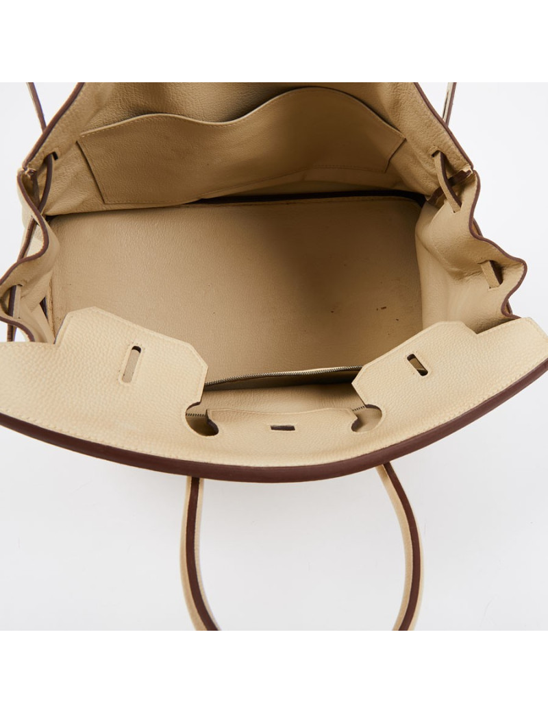 Birkin 40 HERMES cuir craie