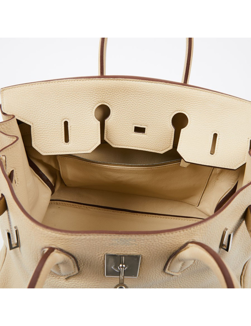 Birkin 40 HERMES cuir craie