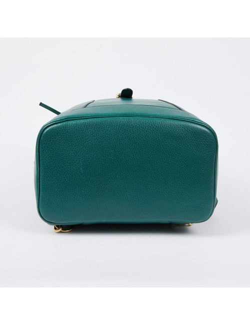 Sac à dos HERMES vintage cuir grainé vert