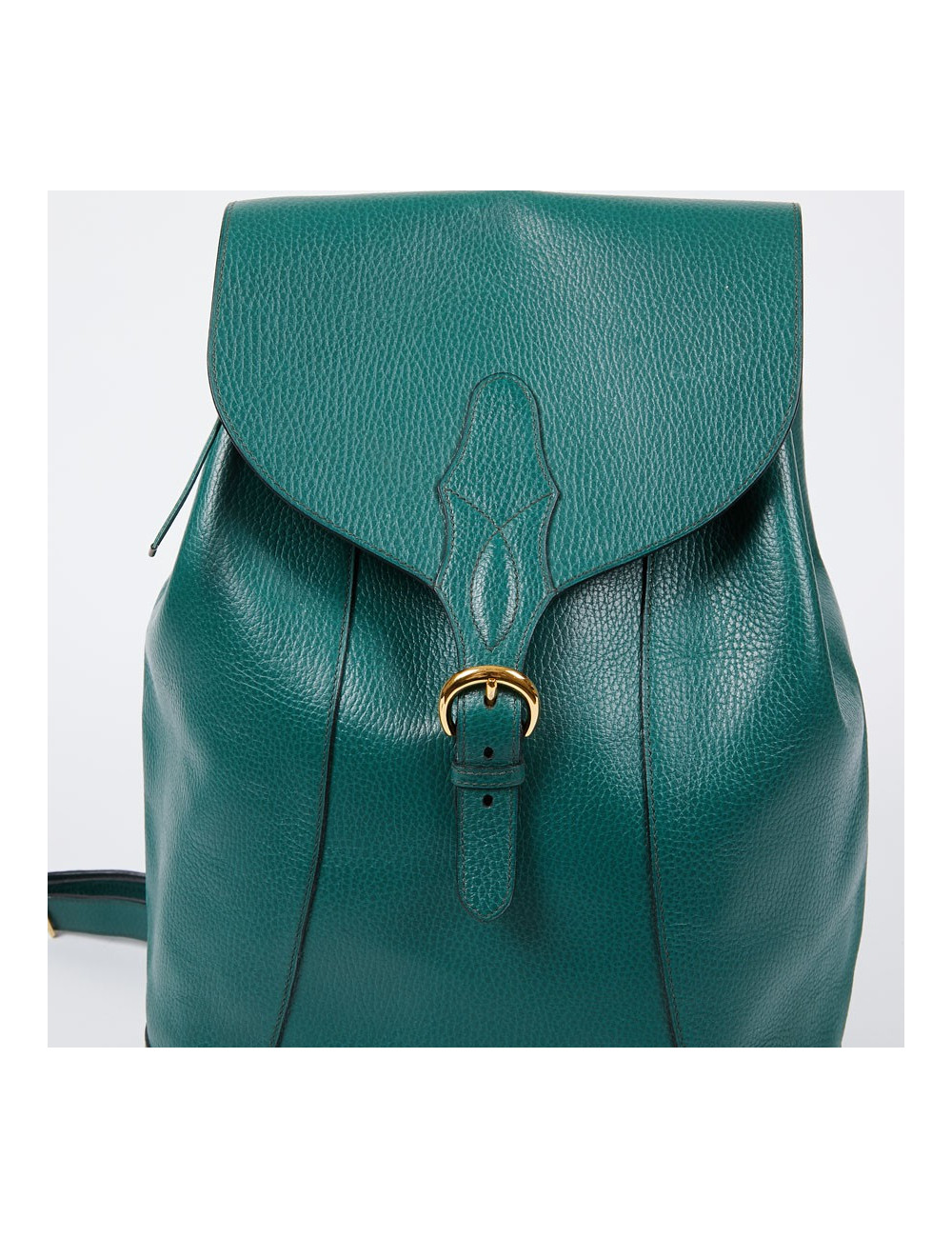 Sac à dos HERMES vintage cuir grainé vert