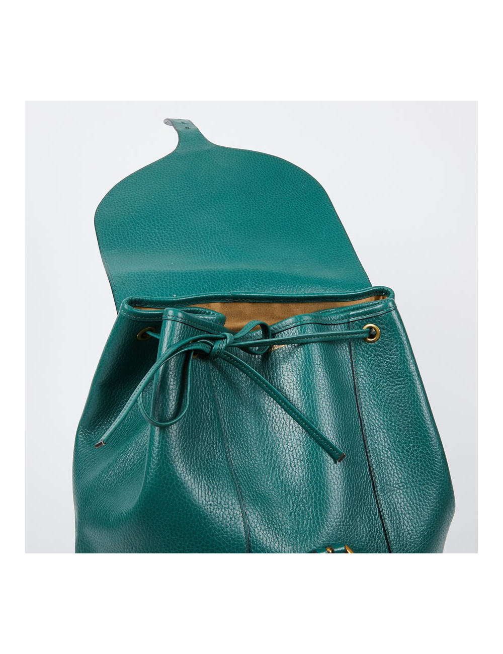 Sac à dos HERMES vintage cuir grainé vert