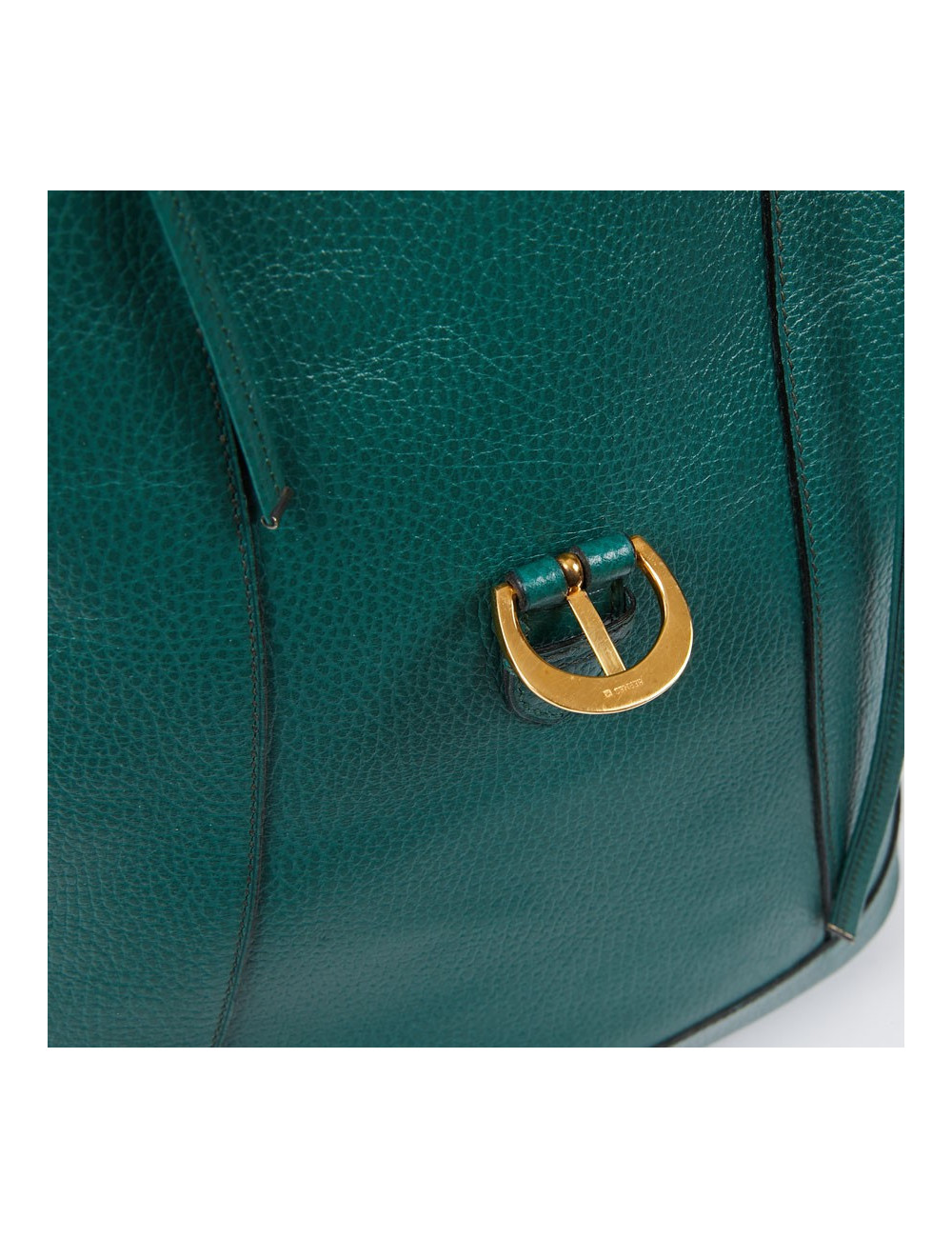 Sac à dos HERMES vintage cuir grainé vert