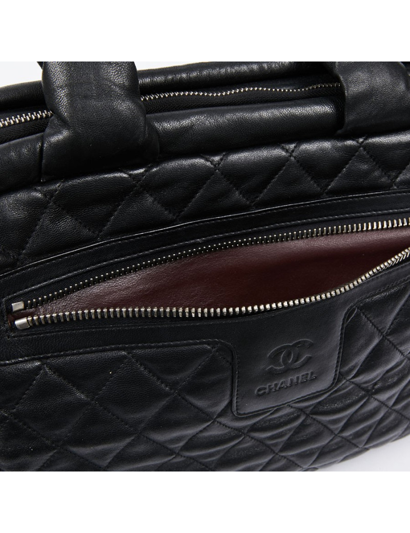 Grand cabas CHANEL cuir noir 