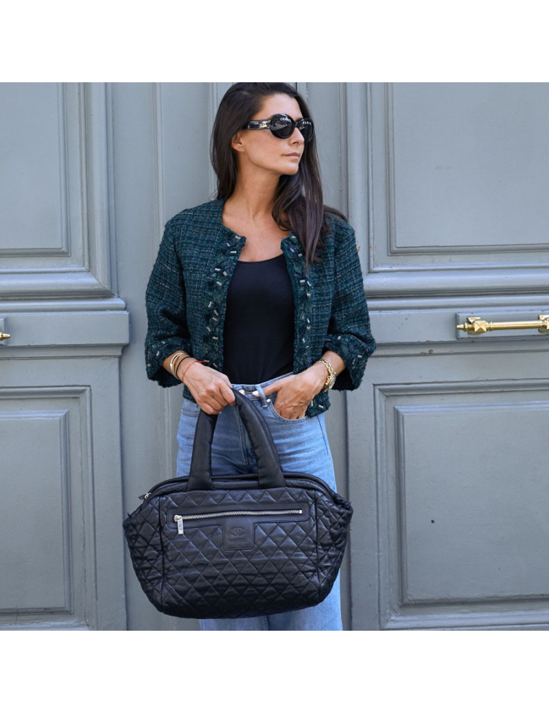 Grand cabas CHANEL cuir noir 