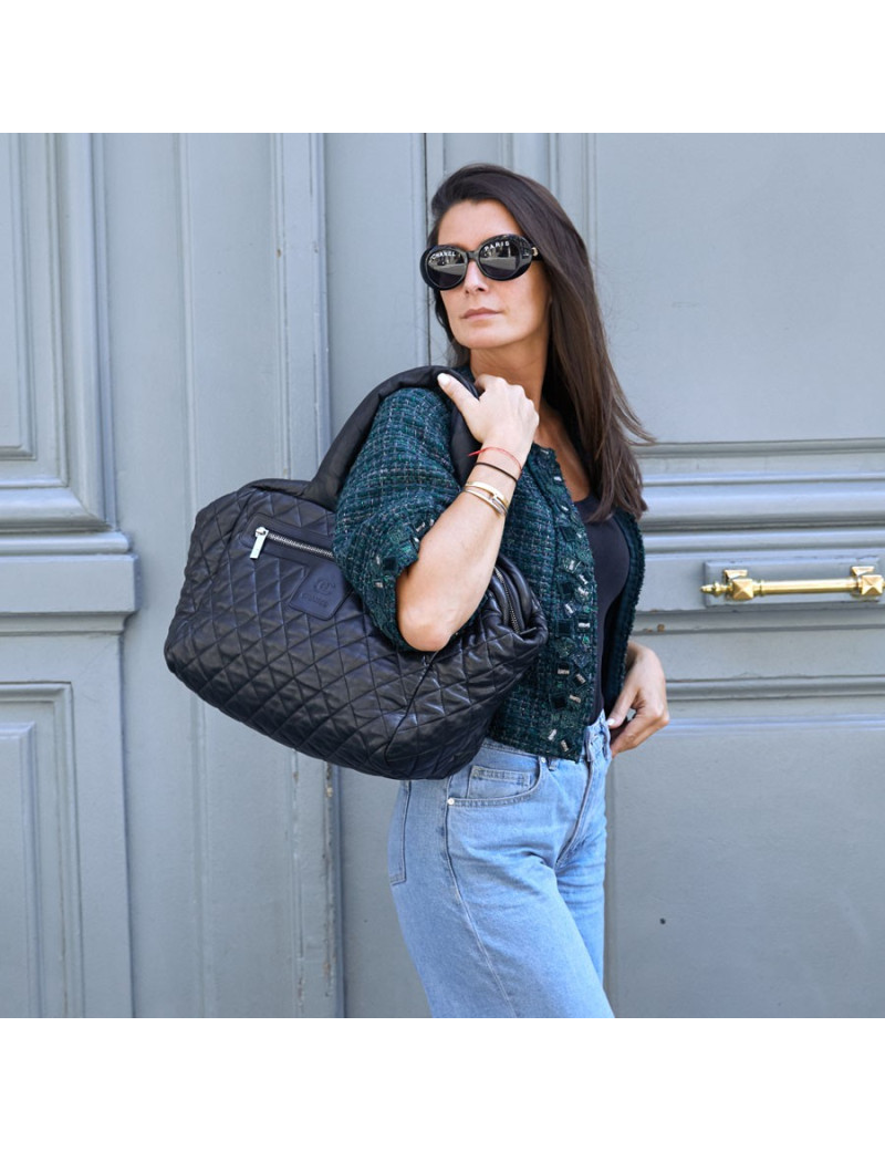 Grand cabas CHANEL cuir noir 