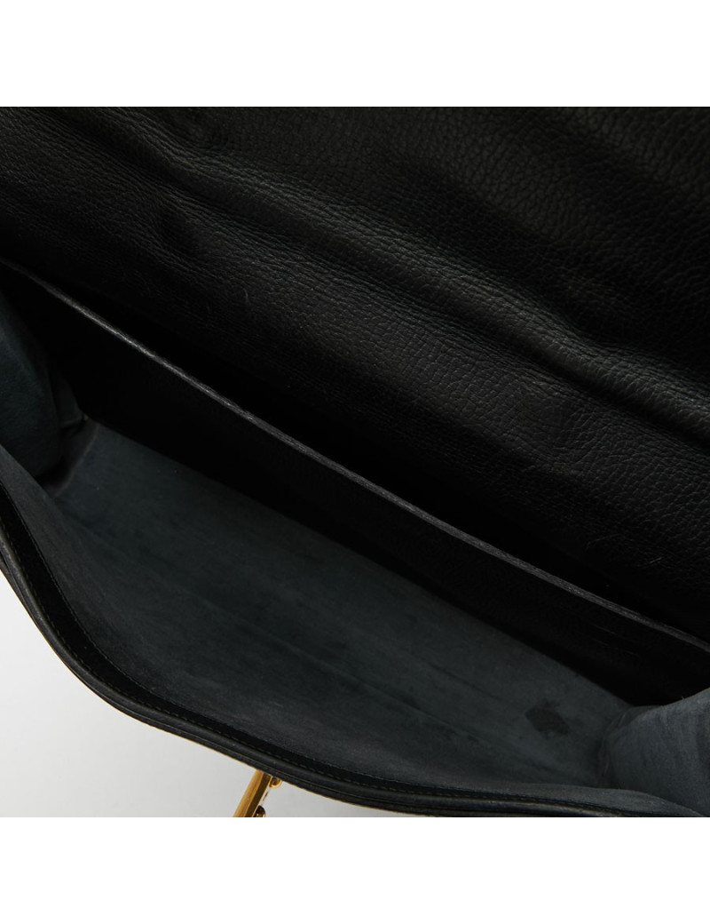 Sac à depeches HERMES poignée croco beige