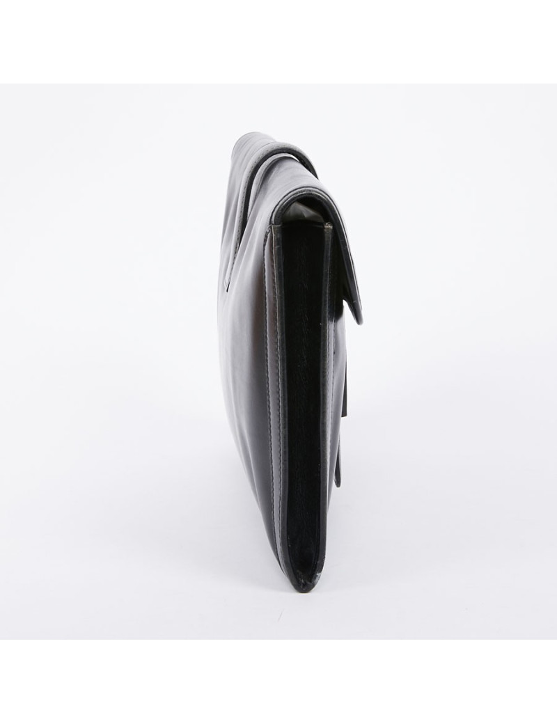 Pochette Jige cuir box noir Vintage