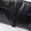 Pochette Jige cuir box noir Vintage