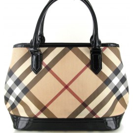 BURBERRY house check coated canvas tote bag