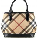 BURBERRY house check coated canvas tote bag