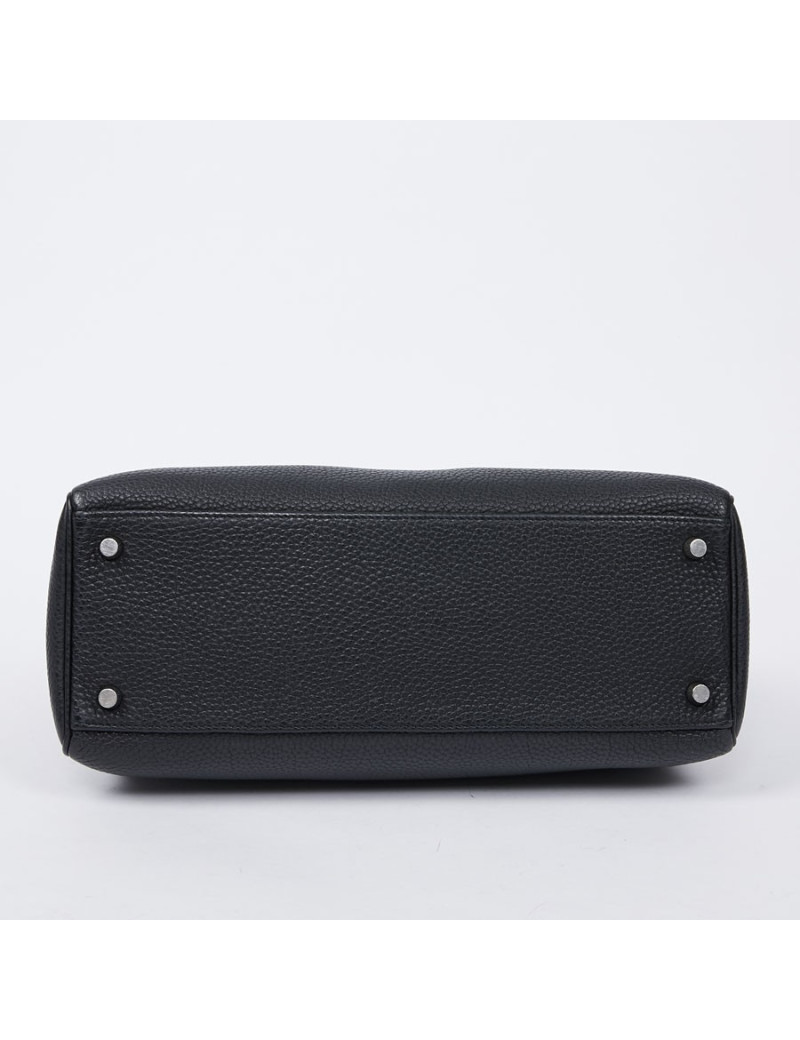 Kelly II HERMES Togo noir avec bandoulière