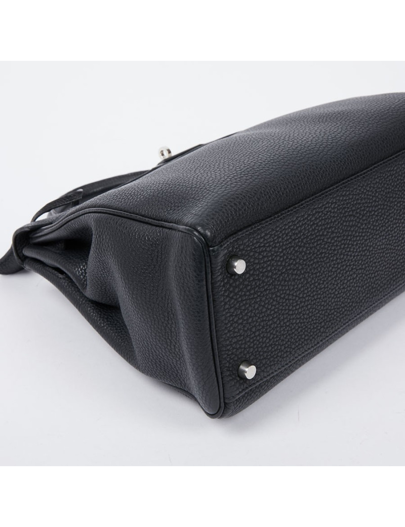 Kelly II HERMES Togo noir avec bandoulière