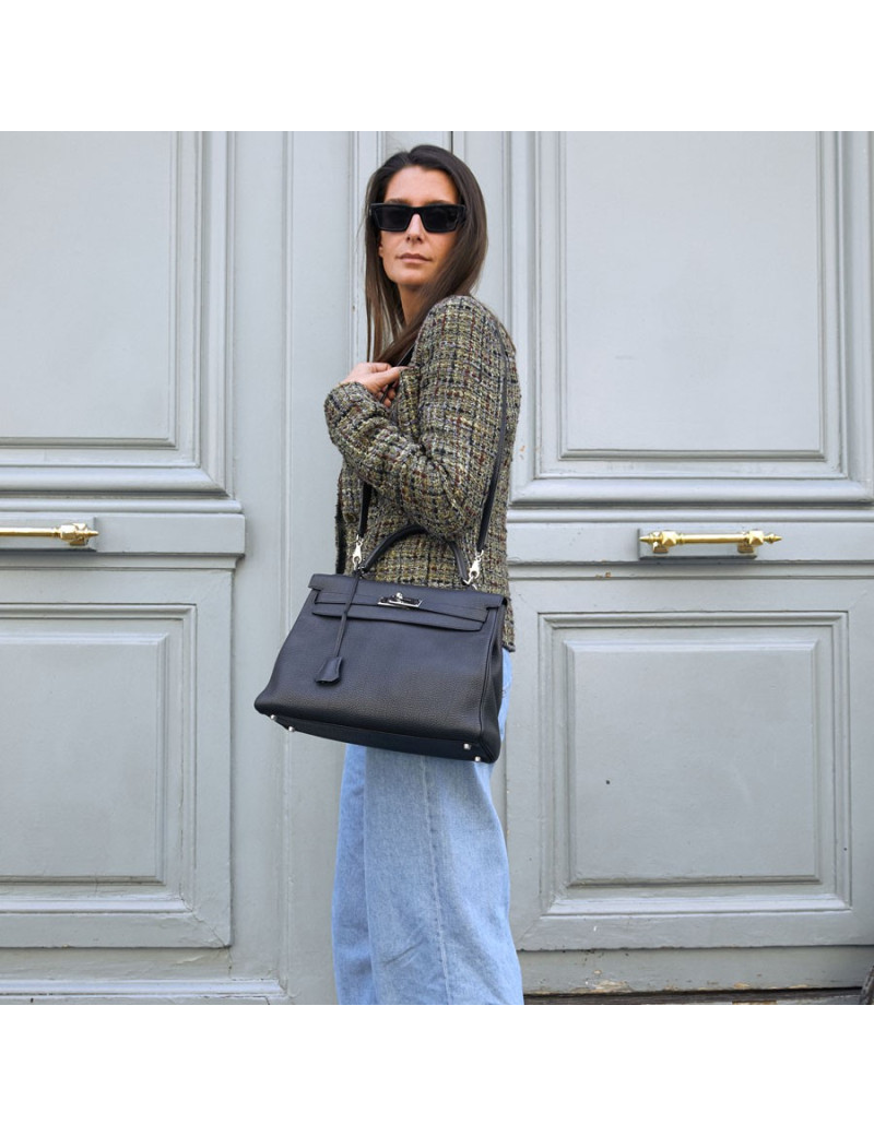 Robe T 38 CHANEL laine imprimé géométrique