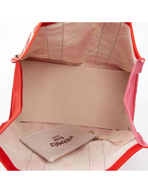 Sac de plage HERMES Maxi en toile imprimé