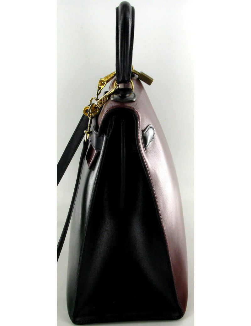 KELLY 32 HERMES Tricolore rouge H, vert et bleu